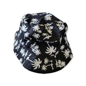 Kids Black & White Tropical Bucket Hat